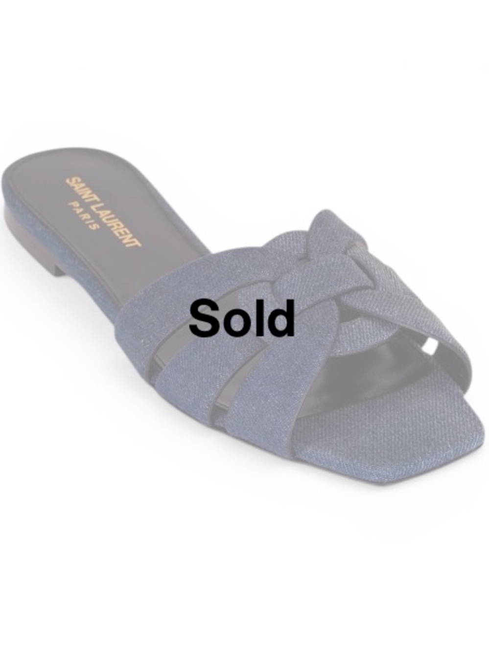 ❌SOLD❌ Saint Laurent Tribute denim slides